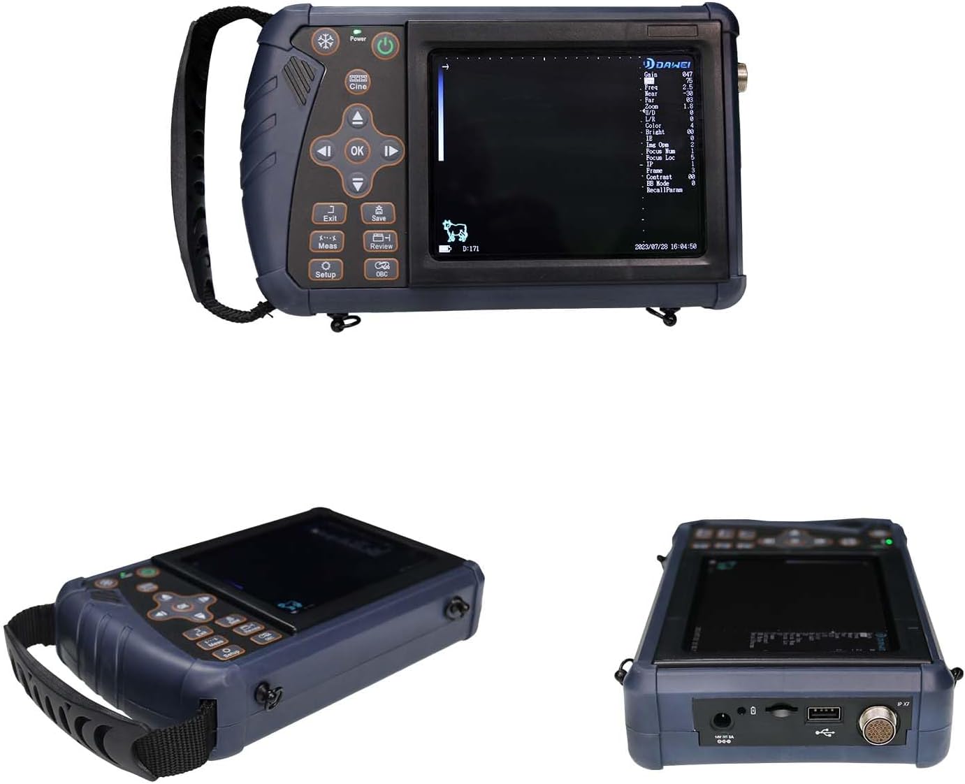 PUPCA Veterinary Ultrasound Machine for Pregnancy Portable Vet Handheld Scanner B-Ultra Sound Lightweight Ultrasound Tester with Waterproof Probe for Cattle,Pig,Sheep,Dog use (Micro-Convex Probe)