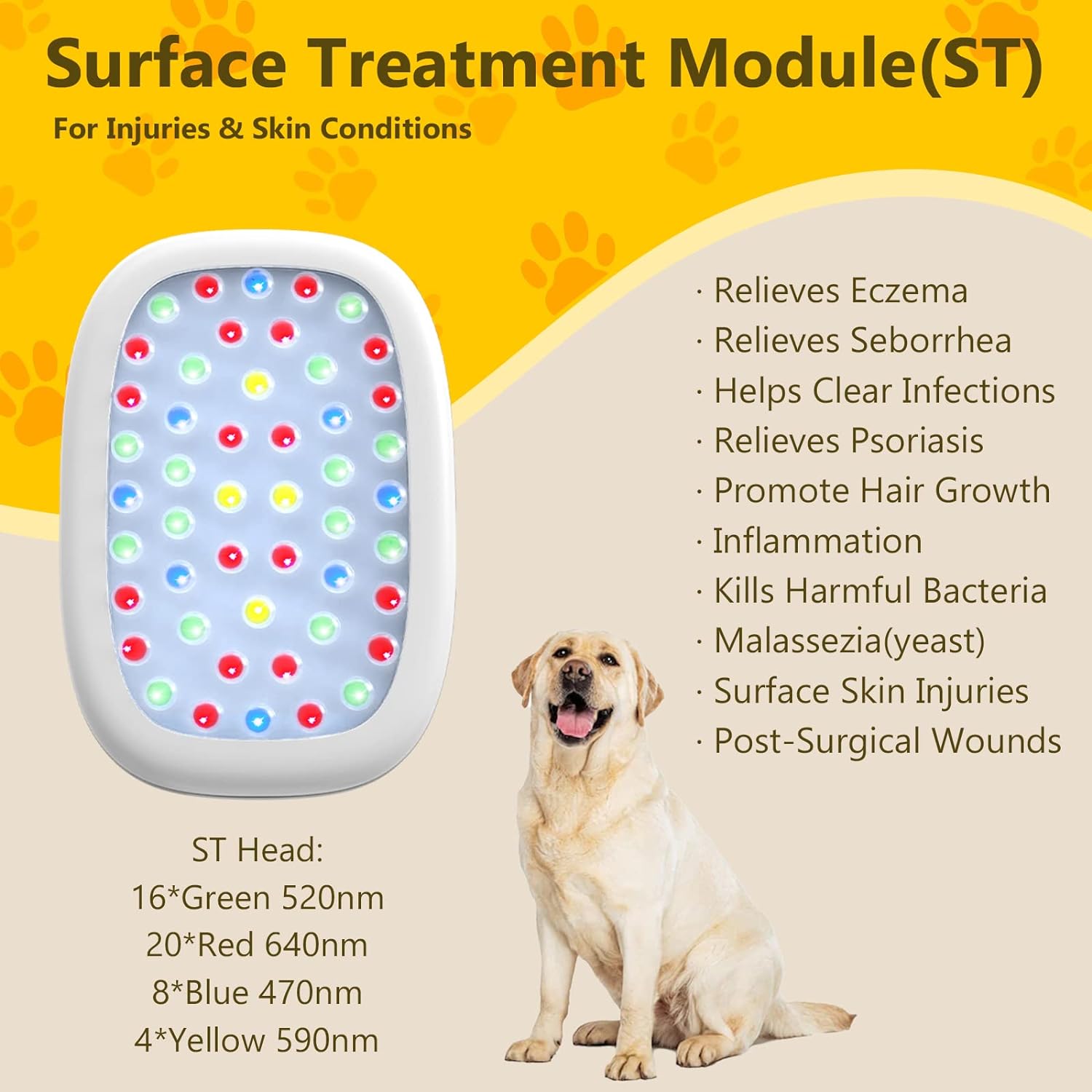 PUPCA Cold Laser Therapy for Dogs, Portable Red Light Therapy Vet Device for Pain Relief, Muscle & Joint Pain from Dog Arthritis, Clear Skin Infections with 2 Therapy Modules