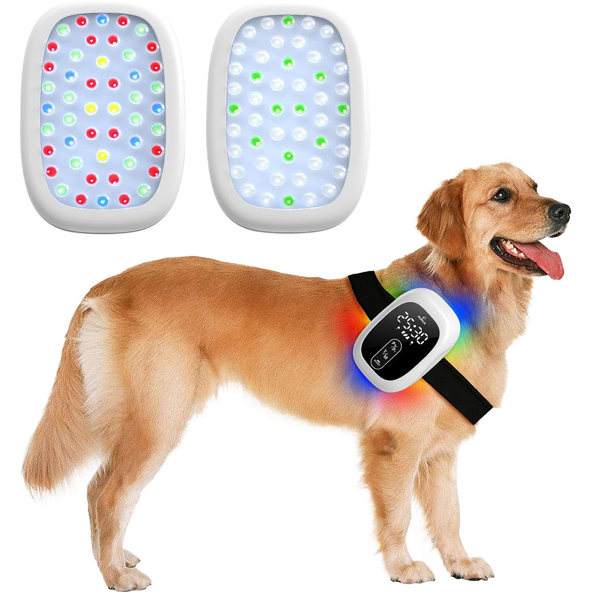 PUPCA Cold Laser Therapy for Dogs, Portable Red Light Therapy Vet Device for Pain Relief, Muscle & Joint Pain from Dog Arthritis, Clear Skin Infections with 2 Therapy Modules