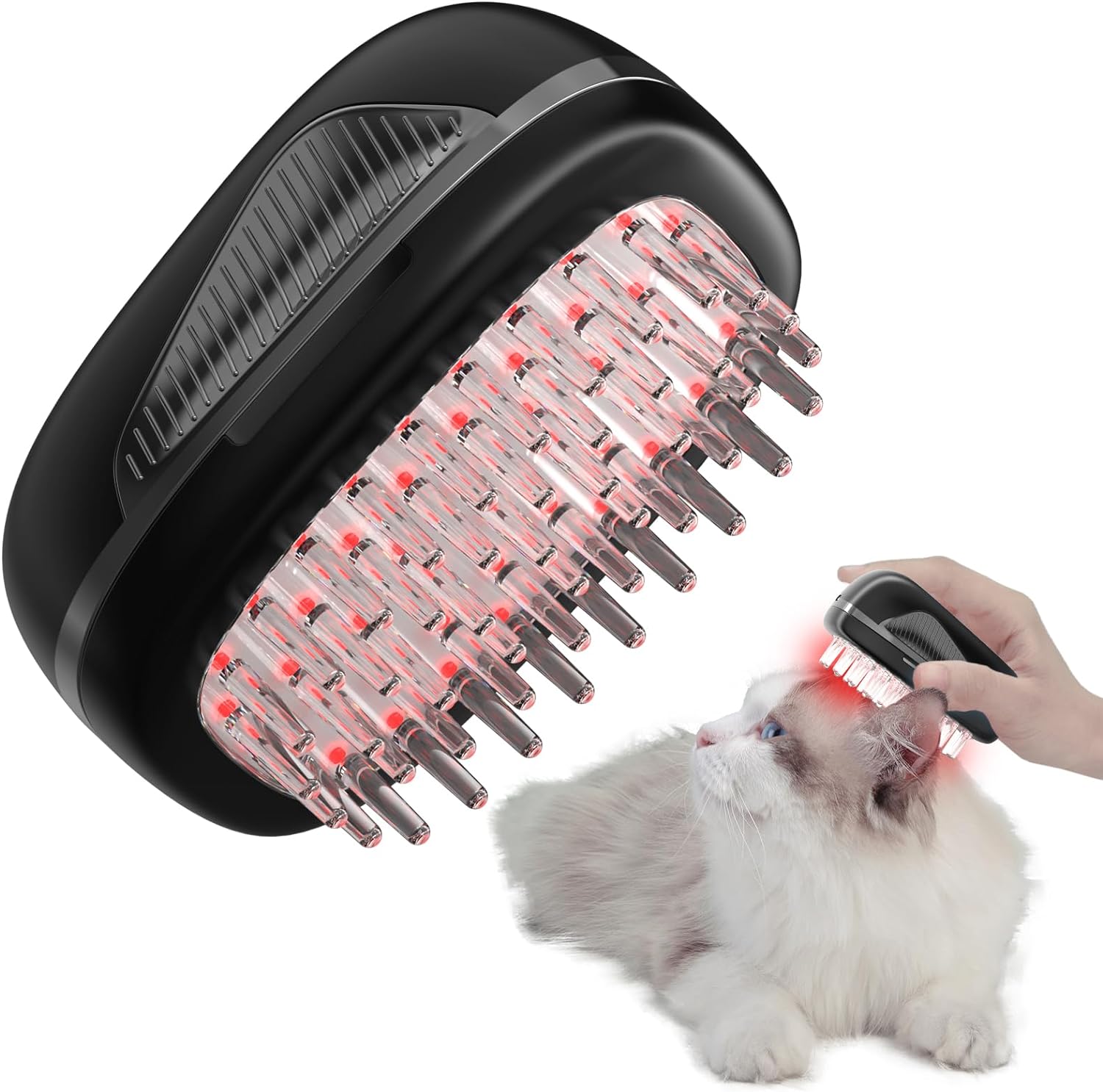 PUPCA Dogs Cold Laser Therapy Comb Device,Red Light Therapy Vet Device for Arthritis Pain Relief,Cat Treatment Brush for Itchy,Irritated Skin,Allergy,Rashes,Safe and Painless Skin Care for Pets
