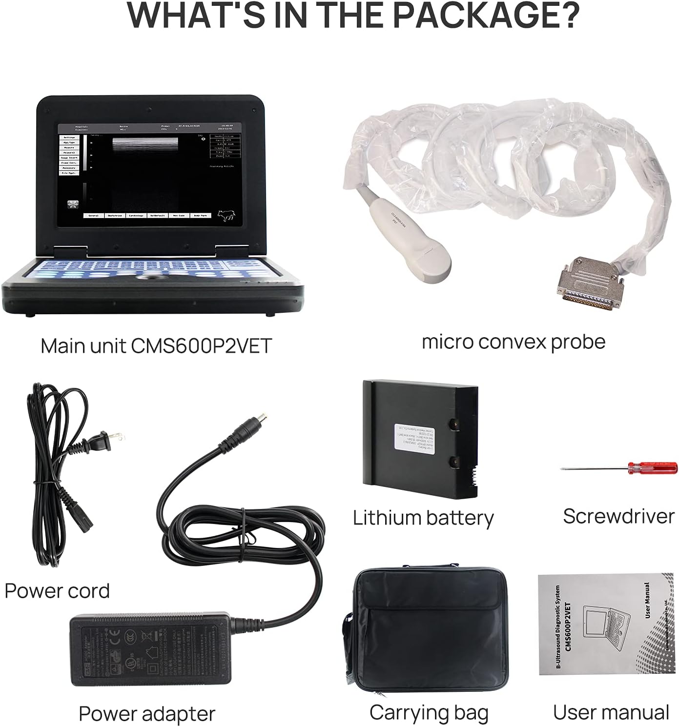 PUPCA Veterinary Ultrasound Scanner for Pregnancy Check On Small Animals Dog Cat Rabbit with Micro Convex Probe