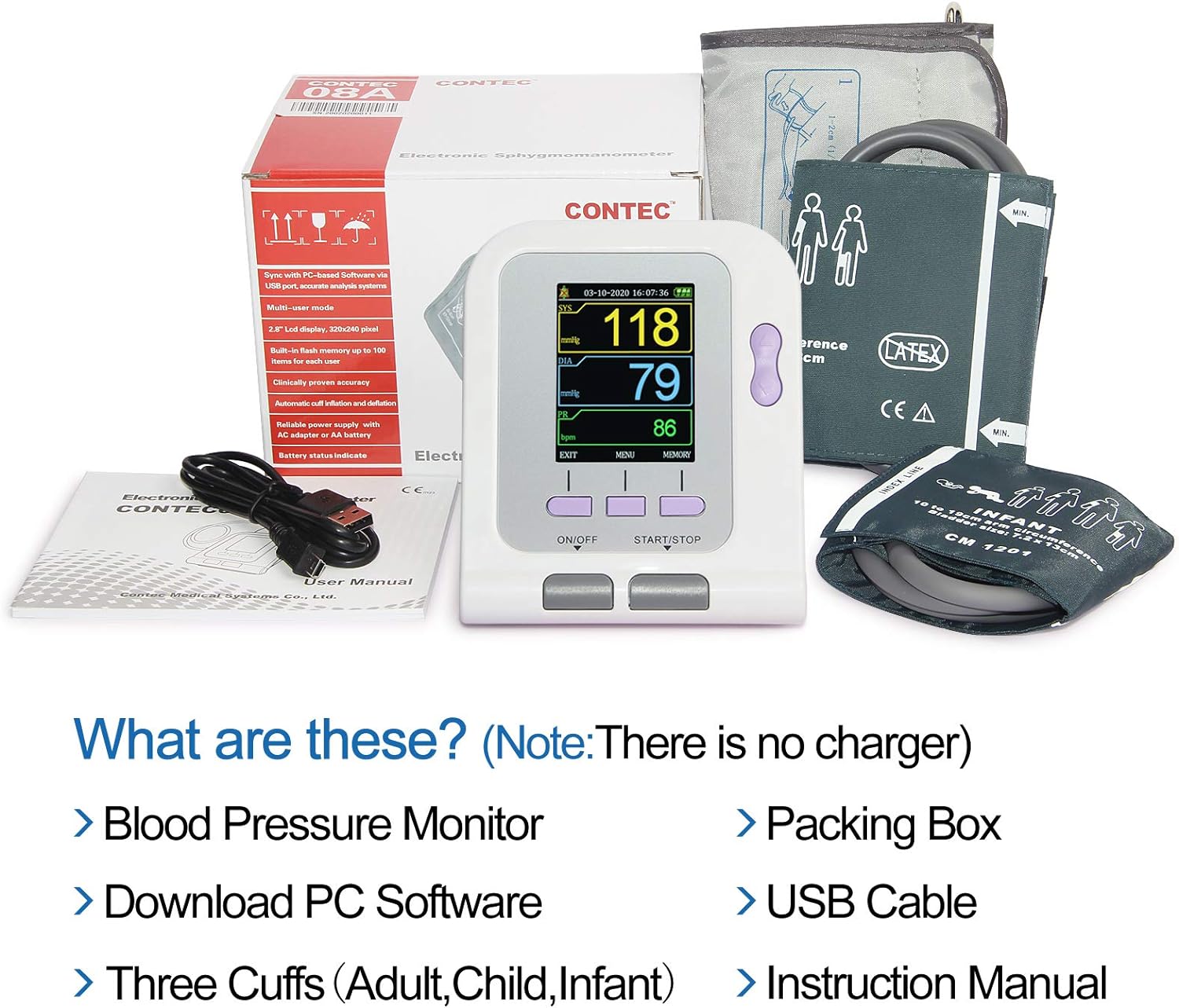 Veterinary Automatic Blood Pressure Monitor Upper Arm Cuff 3 Mode 3 Cuffs Electronic Sphygmomanometer 300 Sets Memory