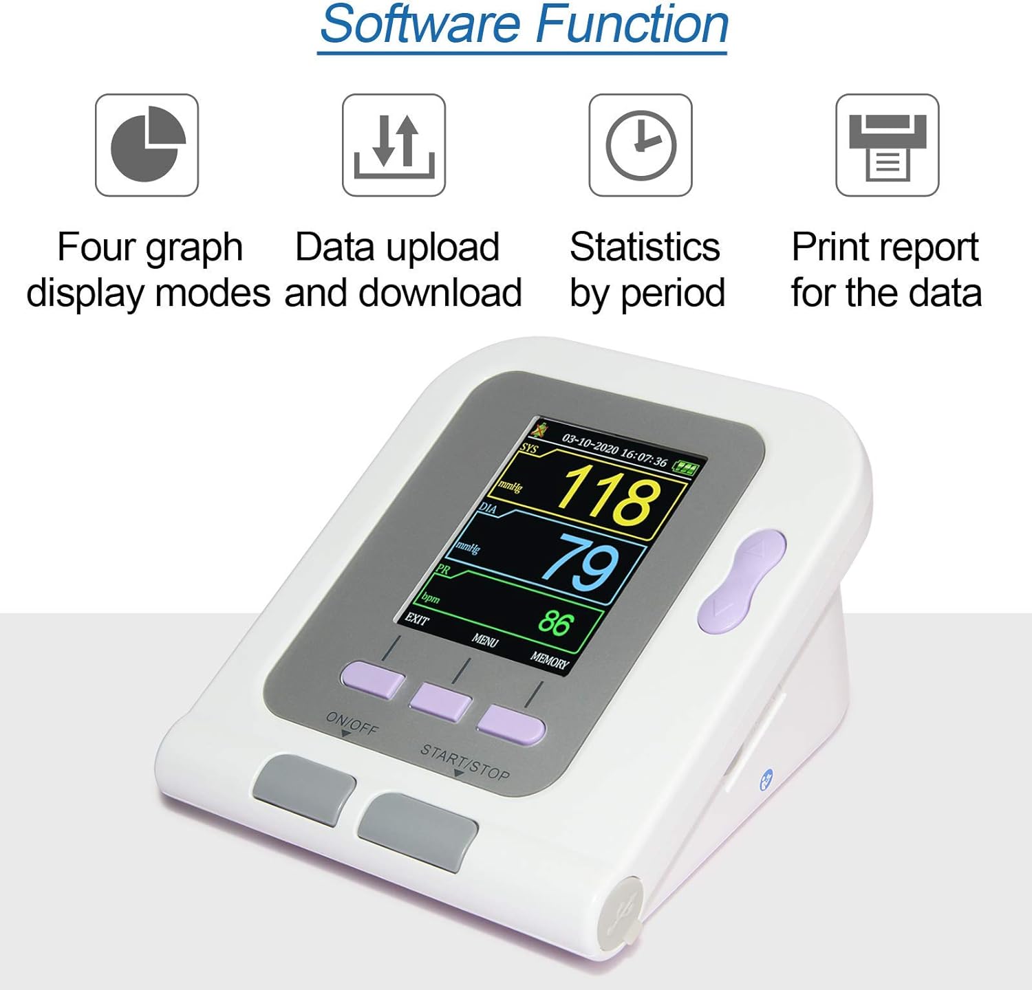 Veterinary Automatic Blood Pressure Monitor Upper Arm Cuff 3 Mode 3 Cuffs Electronic Sphygmomanometer 300 Sets Memory