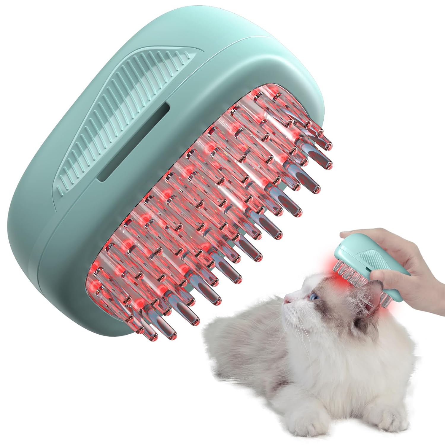 PUPCA Dogs Cold Laser Therapy Comb Device,Red Light Therapy Vet Device for Arthritis Pain Relief,Cat Treatment Brush for Itchy,Irritated Skin,Allergy,Rashes,Safe and Painless Skin Care for Pets