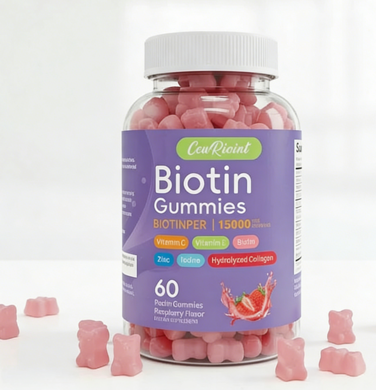 CeuRioint Hair, Skin & Nails Collagen - with Biotin, Vitamin C, E - Supports Faster Growth Hair and Nails, Healthy Skin - 60pcs