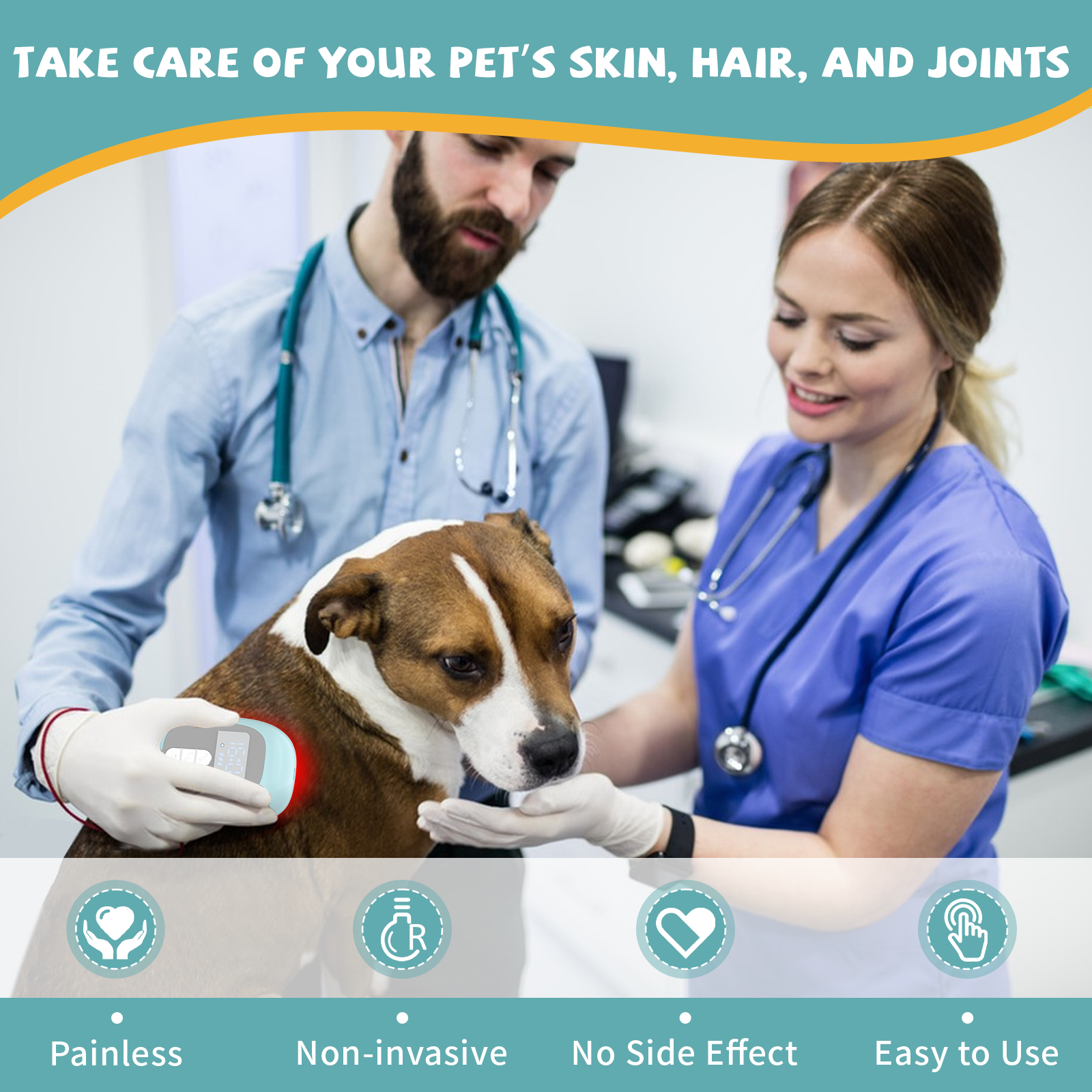 PUPCA Dogs Cold Laser Therapy Comb Device,Red Light Therapy Vet Device for Arthritis Pain Relief,Cat Treatment Brush for Itchy,Irritated Skin,Allergy,Rashes,Safe and Painless Skin Care for Pets