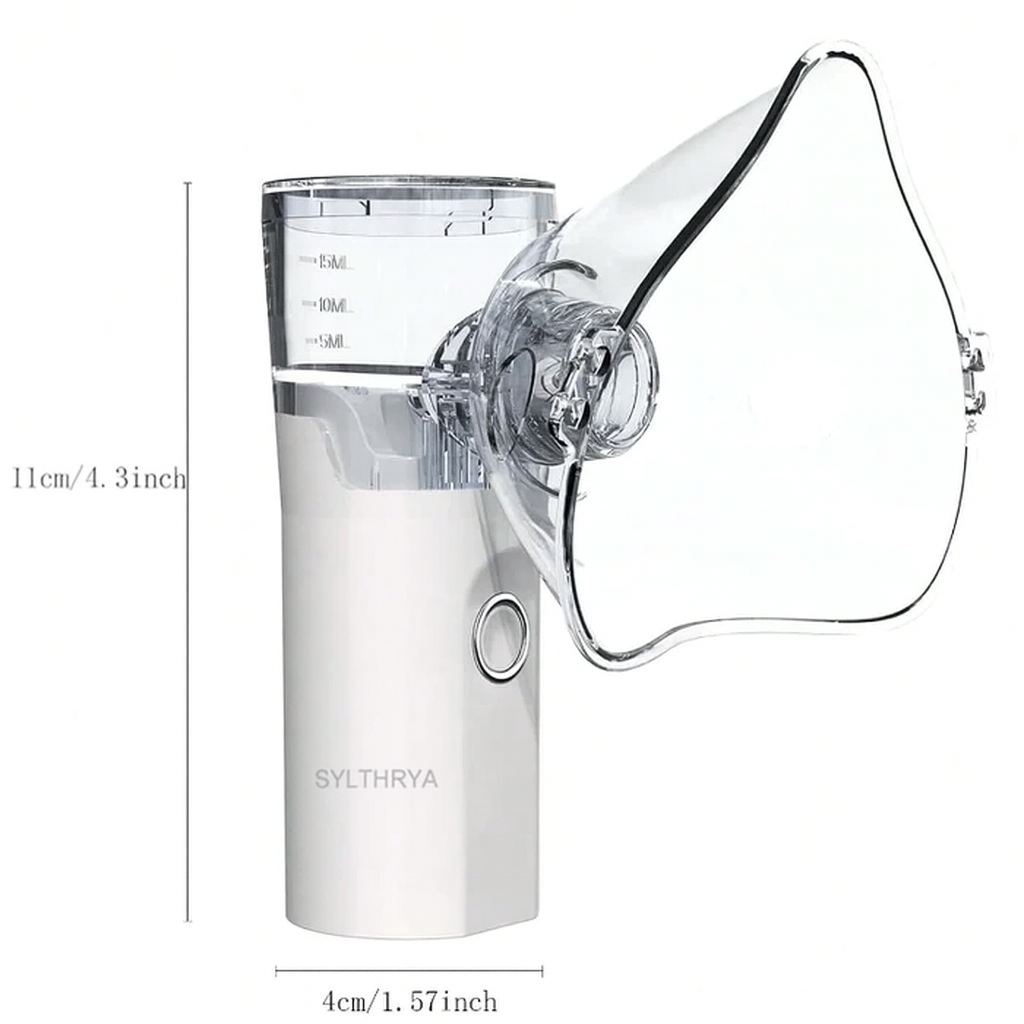 SYLTHRYA Portable Nebulizer, Rechargeable Mesh Spacer Machine For Adult And Kid, For Home And Travel With 3 Modes, Handheld Nebulizer For Breathing Issues